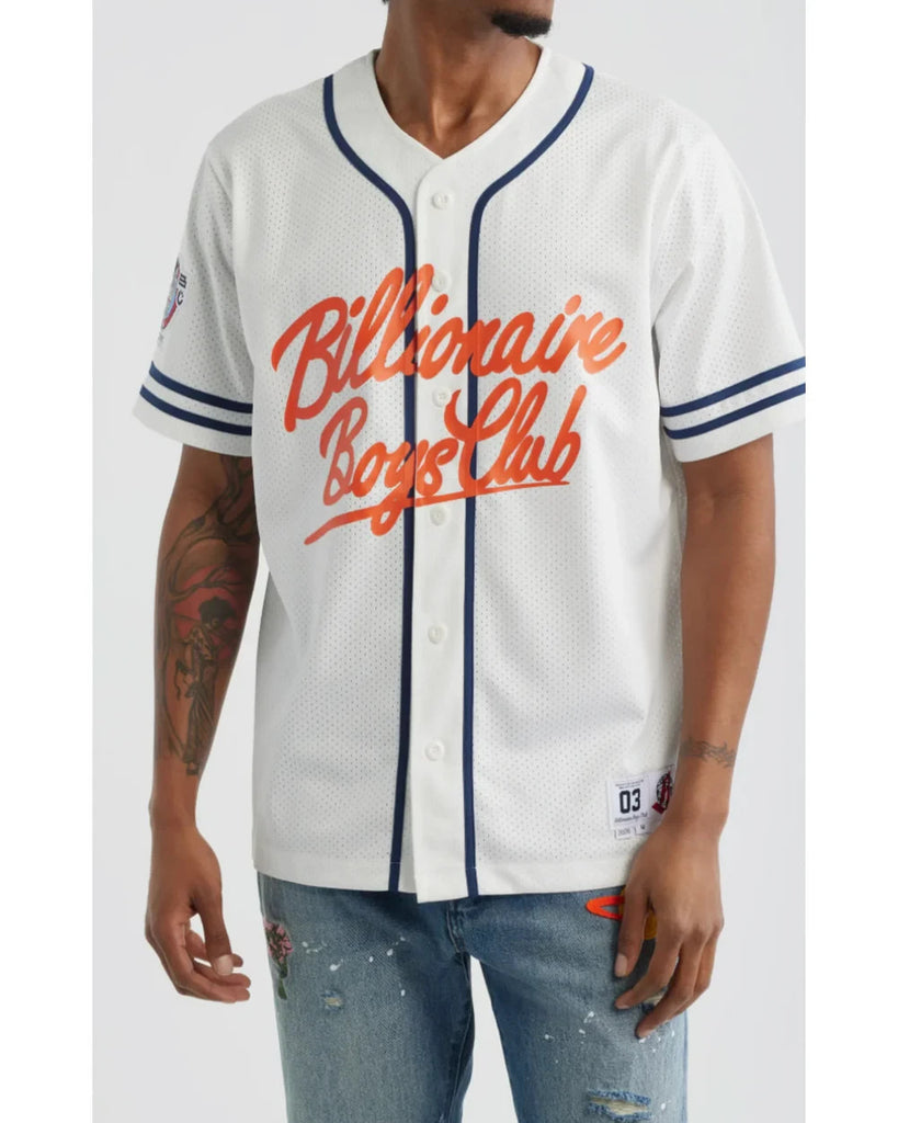 BILLIONAIRE BOYS CLUB - BIG CHEW SS BASEBALL JERSEY ECRU Size