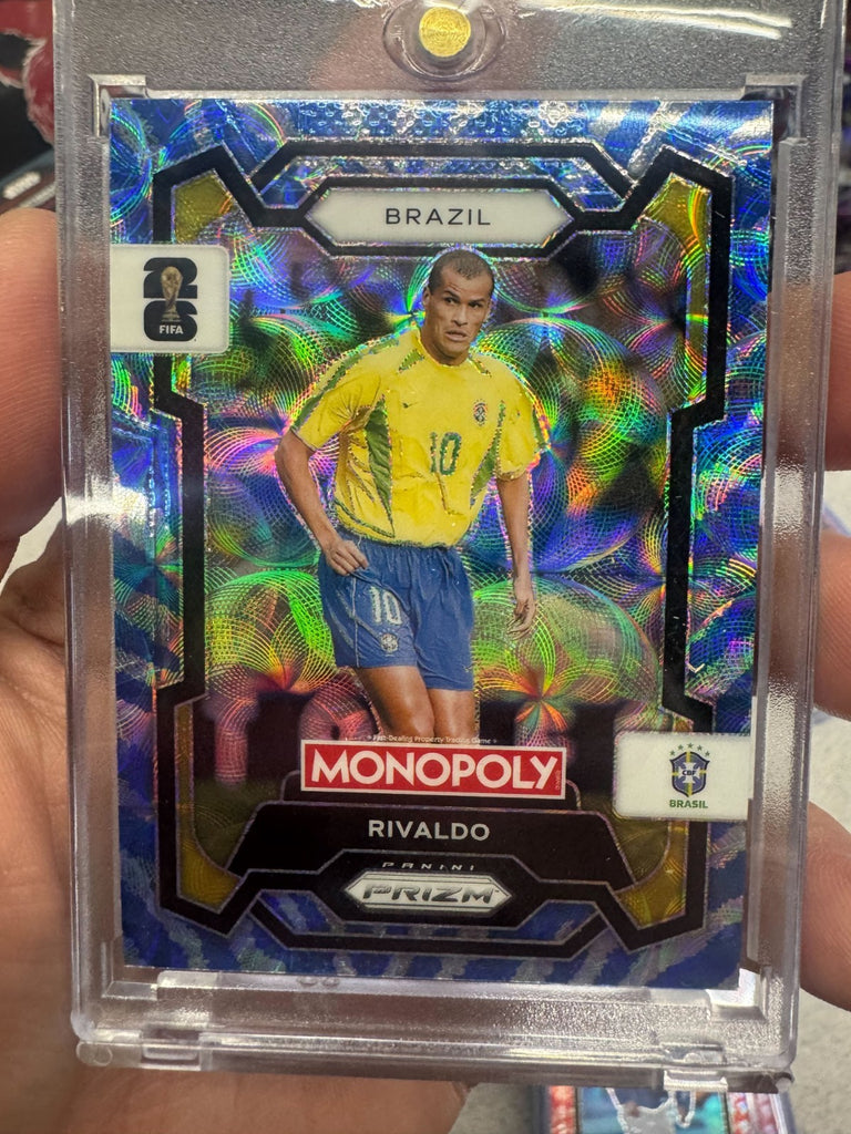 2026 Panini Prizm FIFA World Cup Card #21 Rivaldo – Brazil BLUE