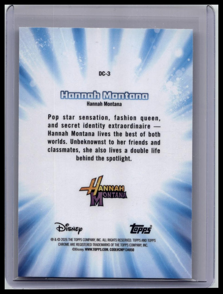 2026 Topps Disney Chrome Hannah Montana DC3 – Vinceron