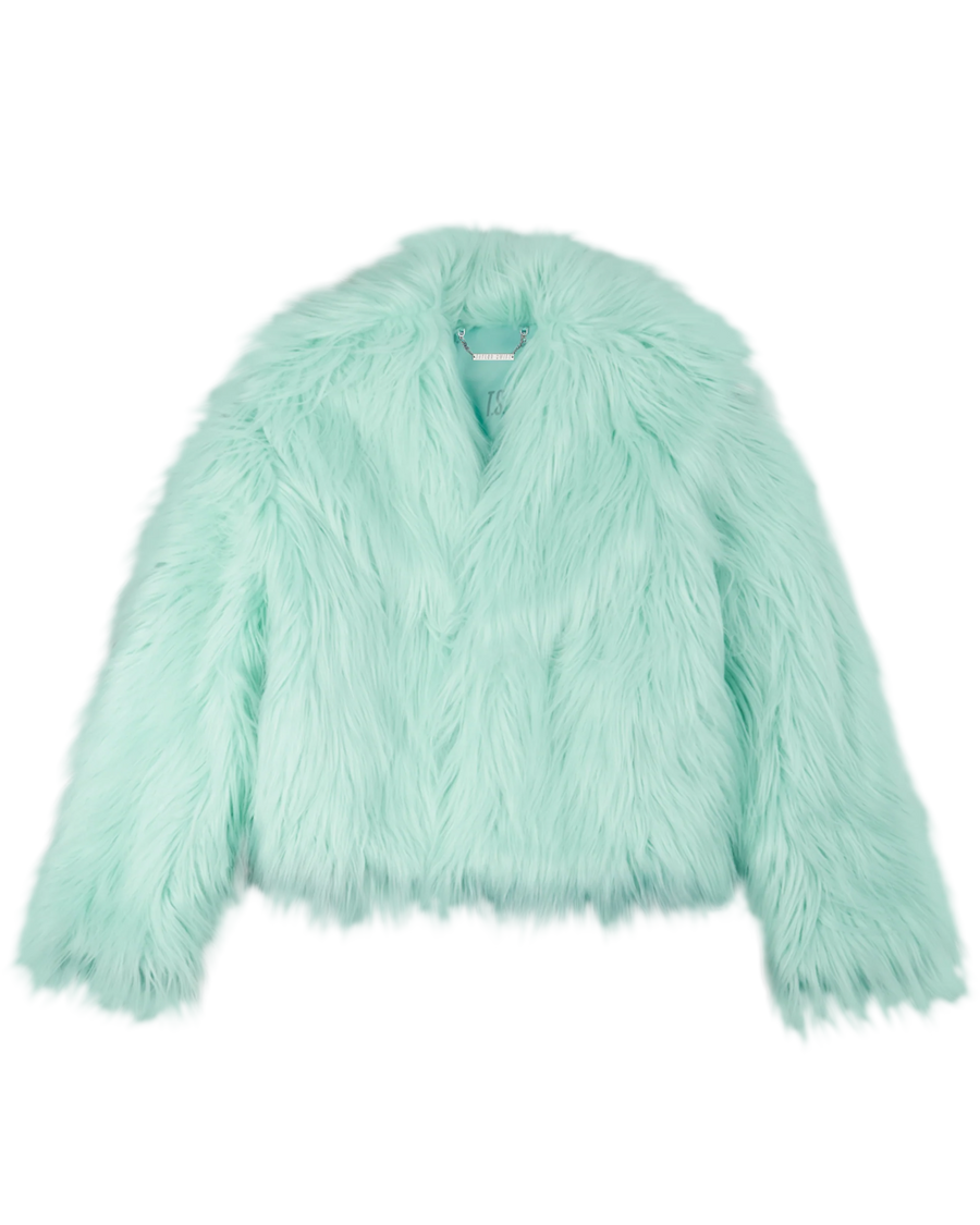 Taylor Swift The Life of A Showgirl Mint Faux Fur Coat YS/YM