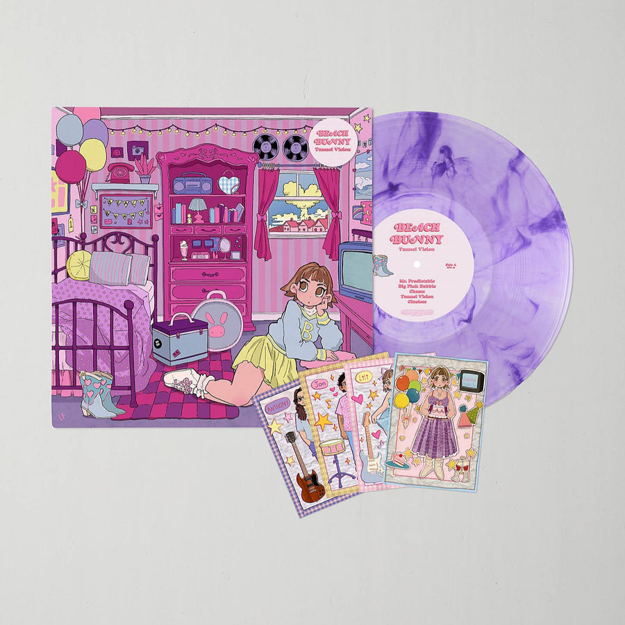 Beach Bunny - Tunnel Vision Exclusive Limited Edition Tie Dye Purple Colored Vinyl LP