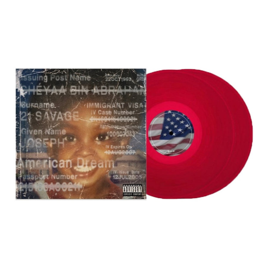 21 Savage - American Dream Exclusive Limited Translucent Red Color Vinyl 2x LP