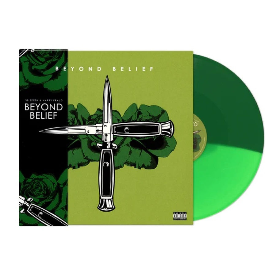 38 Spesh & Harry Fraud - Beyond Belief Exclusive Limited Edition Half & Half Neon Green Colored Vinyl LP
