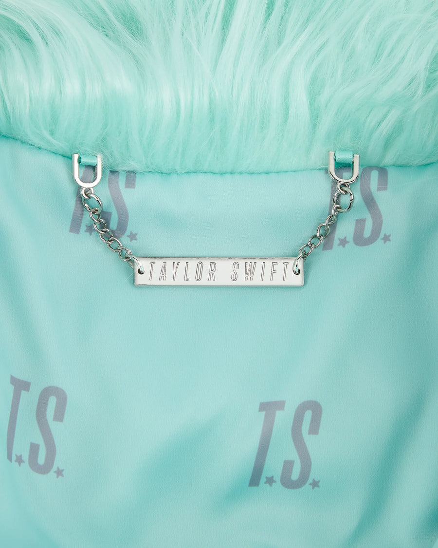 Taylor Swift the Life of a Showgirl Mint Faux Fur Coat (YS/YM)