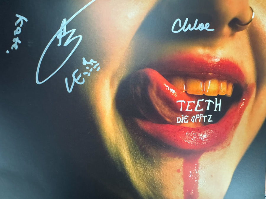 SIGNED SLEEVE Die Spitz Teeth Revenge of Evangeline TORTOISE SHELL vin ...