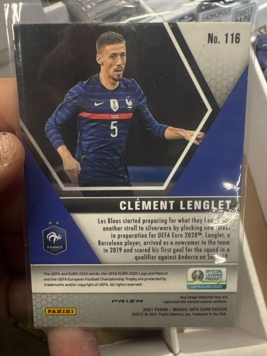 2025 Panini Mosaic UEFA Euro Soccer Pink Prizm #116 Clément