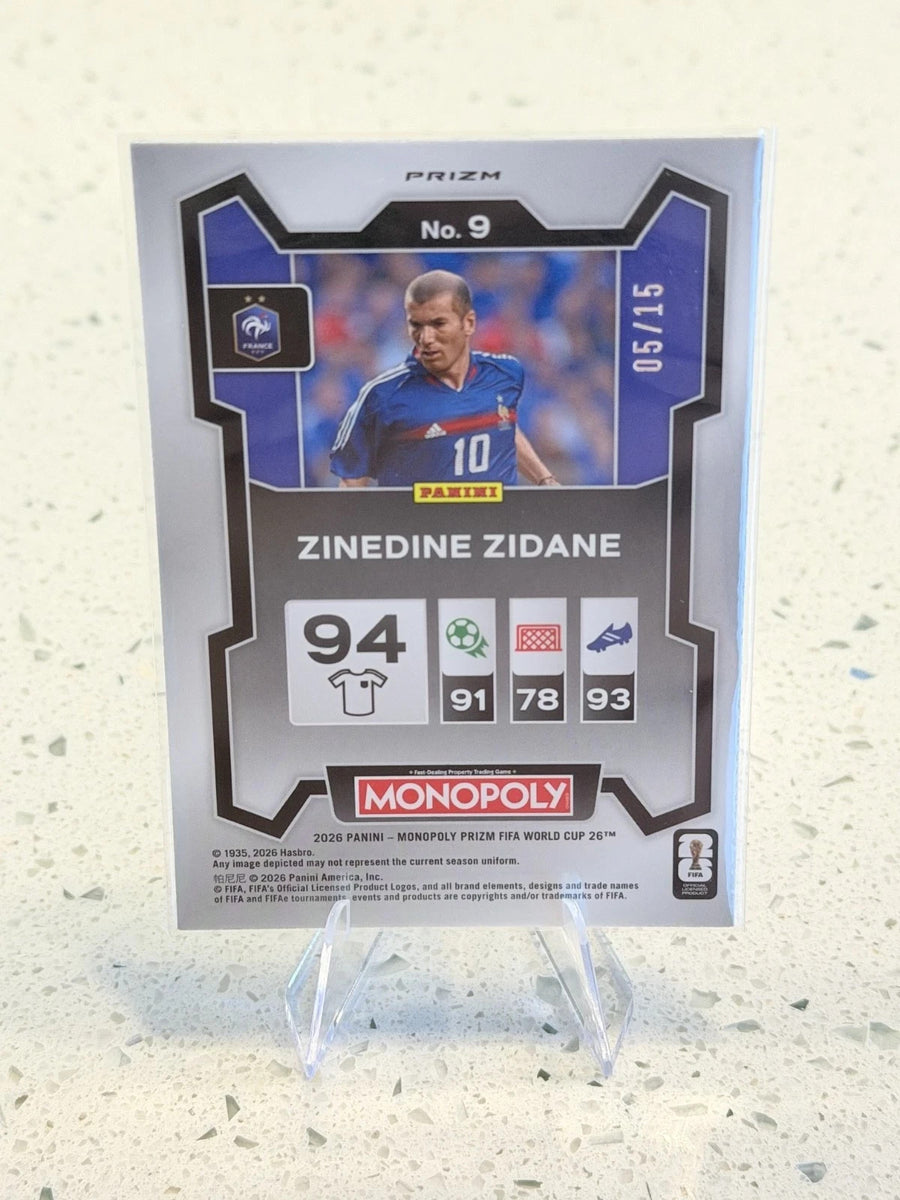 2026 Panini Prizm Monopoly FIFA World Cup Zinedine Zidane COLOR