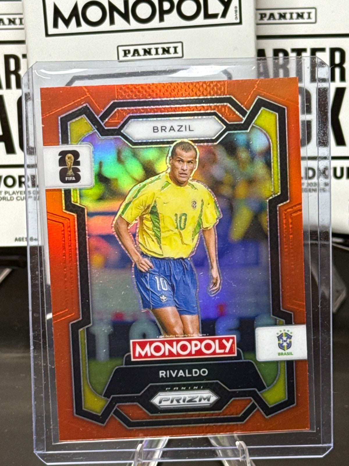 2026 Panini Prizm FIFA World Cup Card #21 Rivaldo – Brazil, Orange