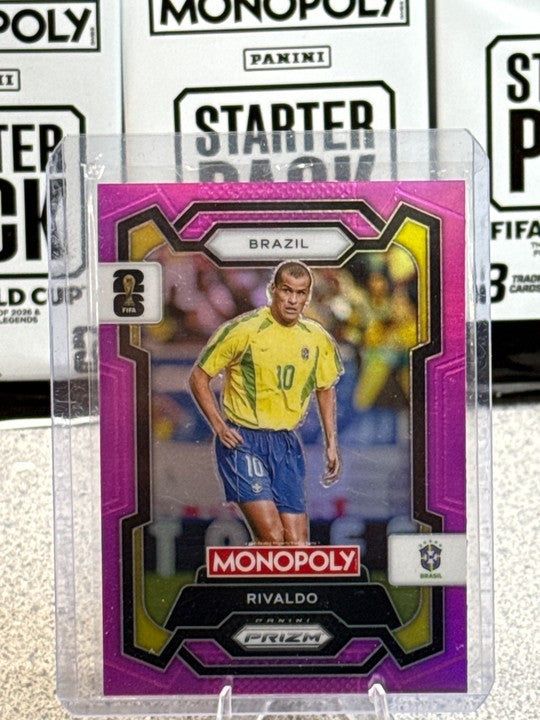 2026 Panini Prizm FIFA World Cup Card #21 Rivaldo – Brazil, Pink