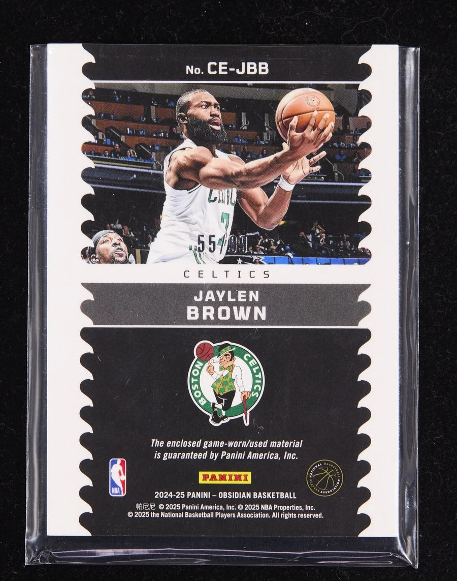 Jaylen Brown 2024-25 Panini Obsidian Game-Worn Patch 55/99 Cutting