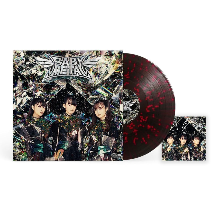 BABYMETAL - Metal Forth Black Red Splatter Vinyl LP Signed Card