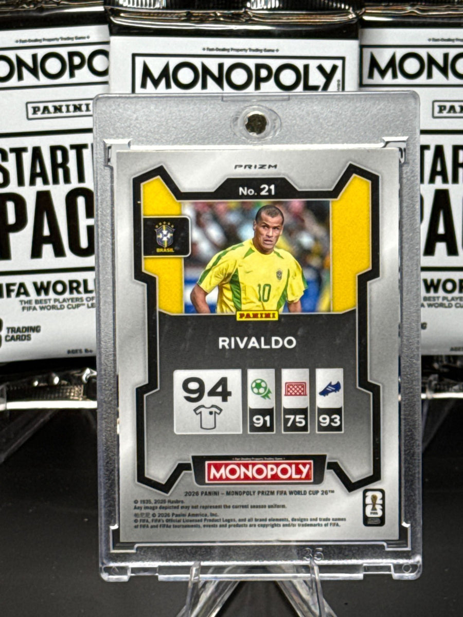 2026 Panini Prizm FIFA World Cup Card #21 Rivaldo – Brazil, Top