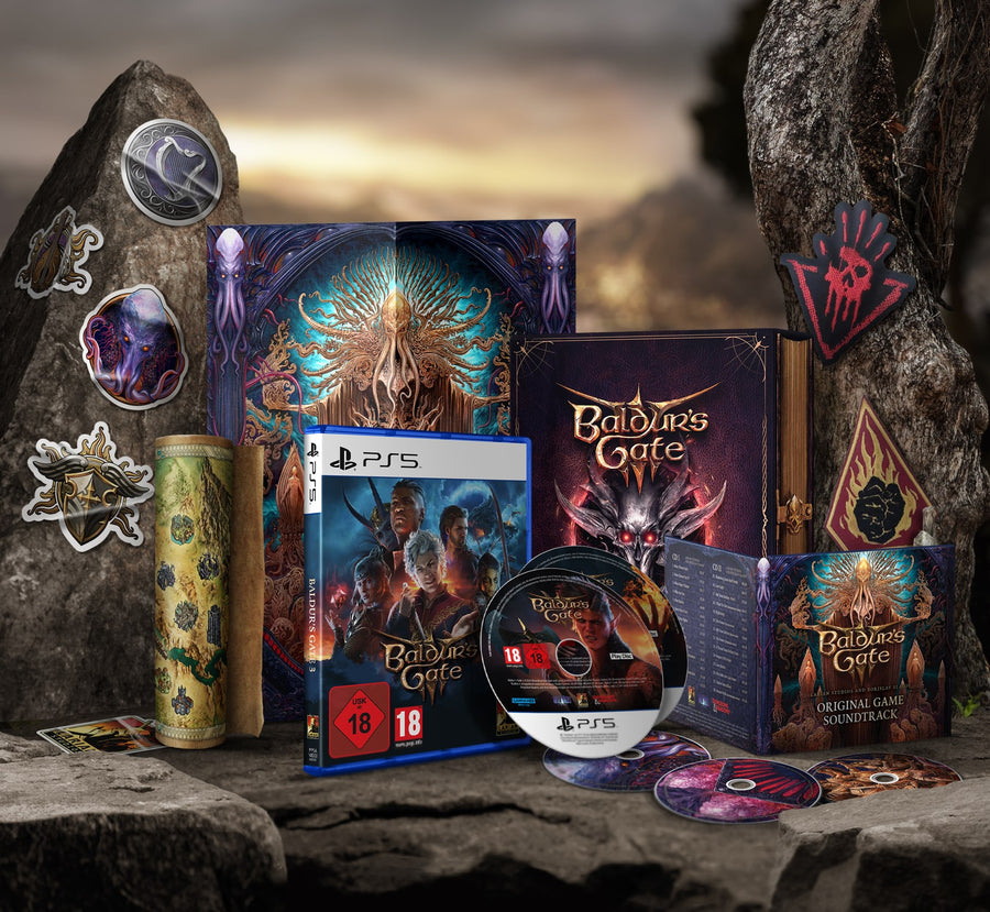 Baldur’s Gate 3 - Deluxe Edition Video Game PS5 Edition with Stickers & Soundtrack