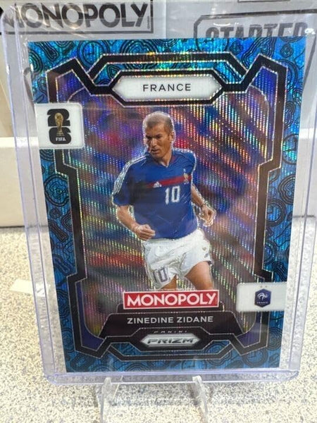 2026 Panini Prizm World Cup Card #9 Zinedine Zidane - France, Blue
