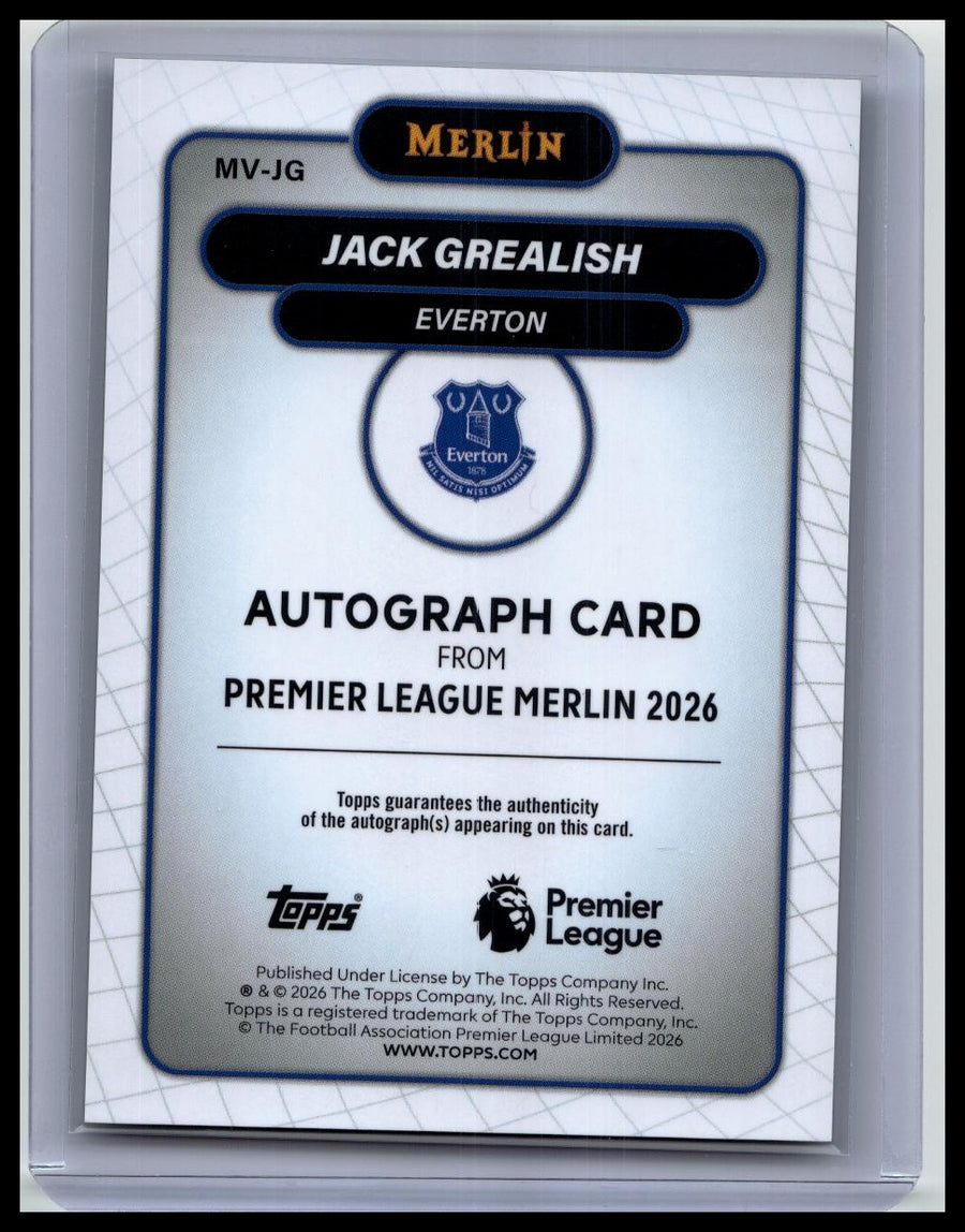 2026 Merlin Premier League Jack Grealish #MV-JG Everton Auto Green