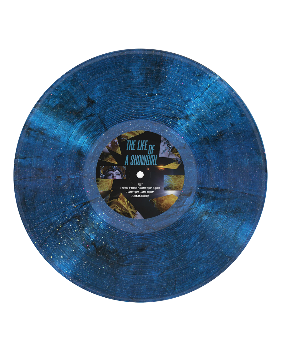 Taylor Swift The Life of a Showgirl: Baby, That's Show Business Edition (Lakeside Beach Blue Sparkle) Vinyl LP