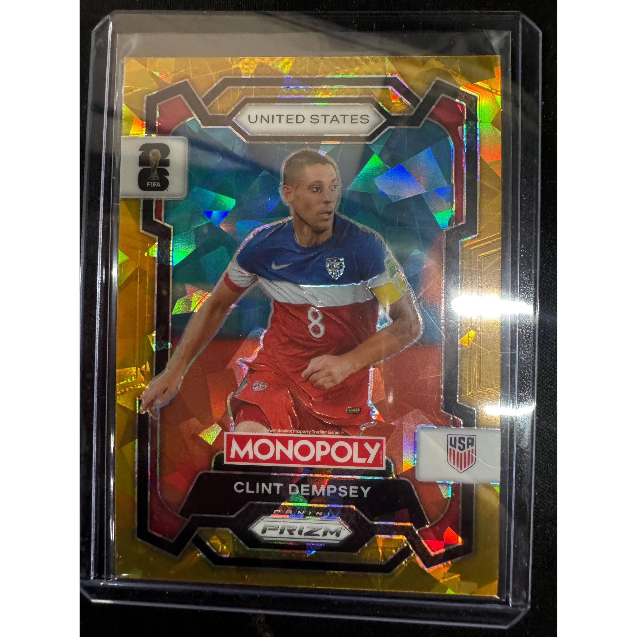 Panini Monopoly Prizm WC 26 Clint Dempsey United States Gold