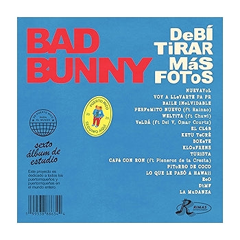 Bad Bunny DeBÍ TiRAR MáS FOToS Exclusive Red Vinyl 2LP