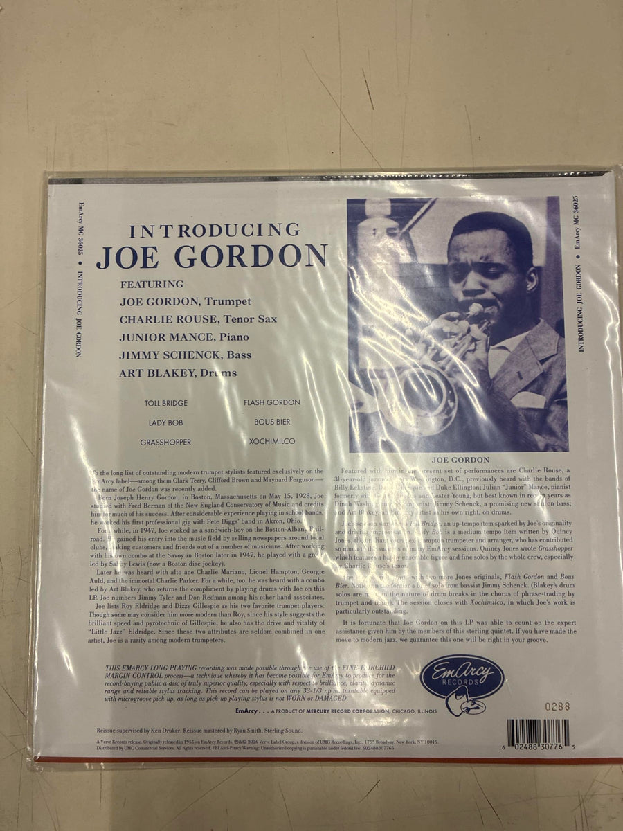 Introducing Joe Gordon 180g Black Vinyl LP (Numbered/2500), Joe