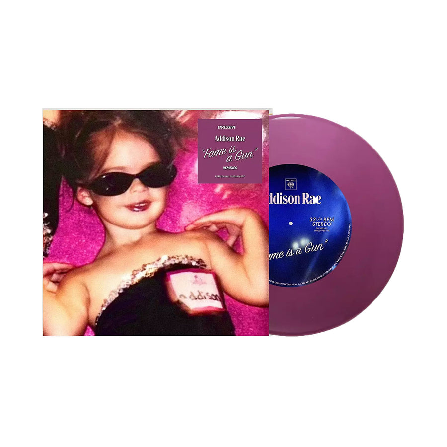 Addison Rae Fame Is A Gun Exclusive Purple 7-inch Single Vinyl