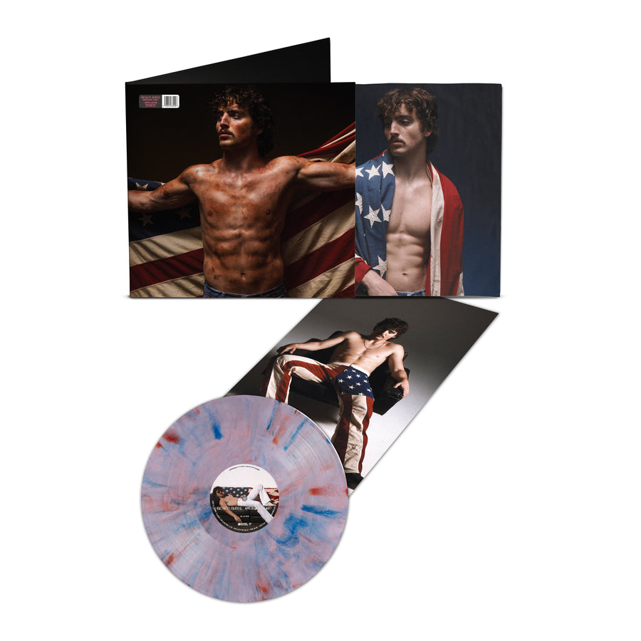Benson Boone - American Heart Exclusive Red and Blue Marble on Opaque Baby Pink vinyl