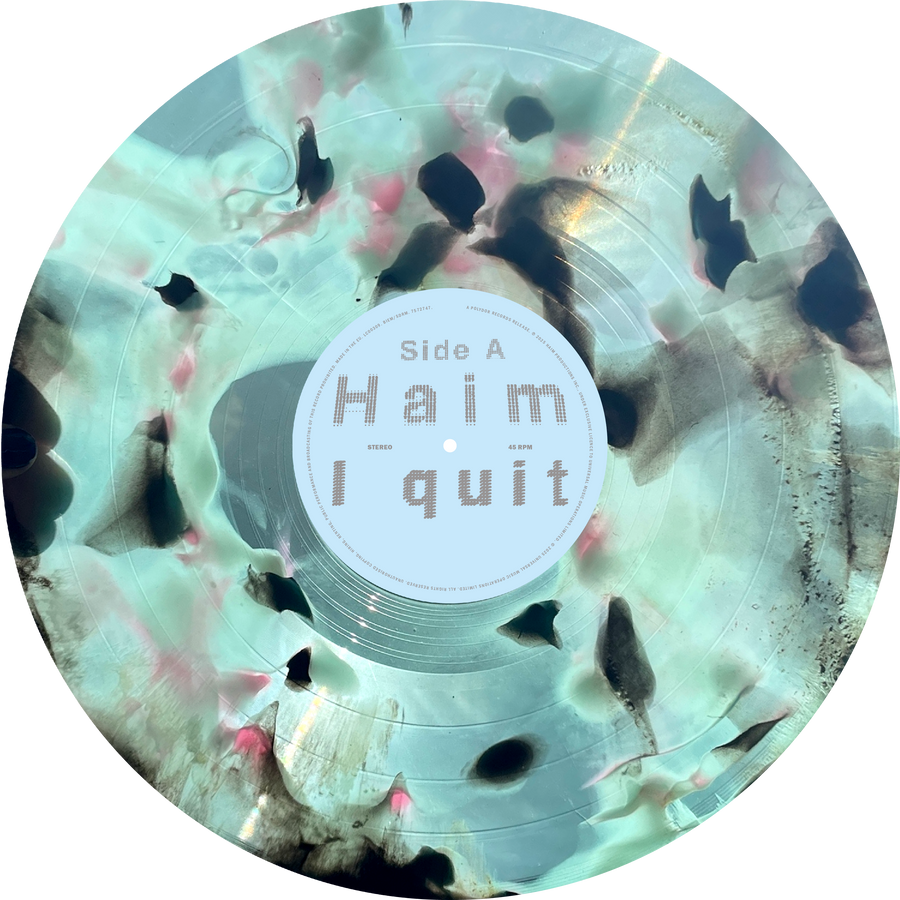 Haim - I Quit Exclusive Opaque Sea Glass Black and Pink Color Vinyl 2LP Record