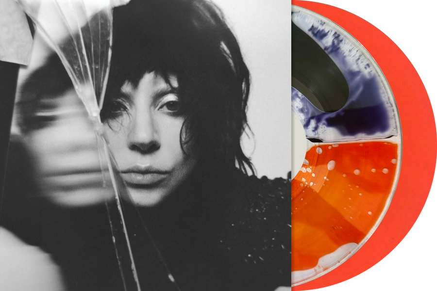 Mayhem Split Orange and Black Liquid Filled LP Vinyl W/ Etched Neon Orange LP, Lady Gaga