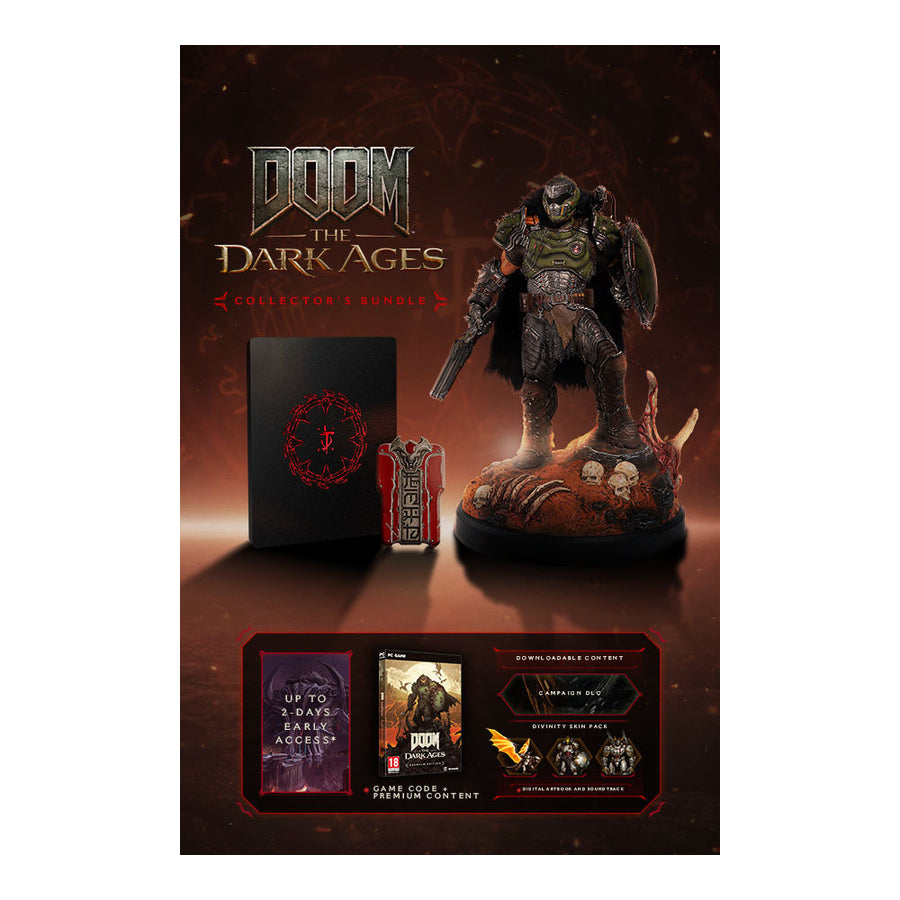 DOOM The Dark Ages Collector's Bundle, PC (Steam) Game with Limited Edition Statue, Premium Content and Campaign DLC