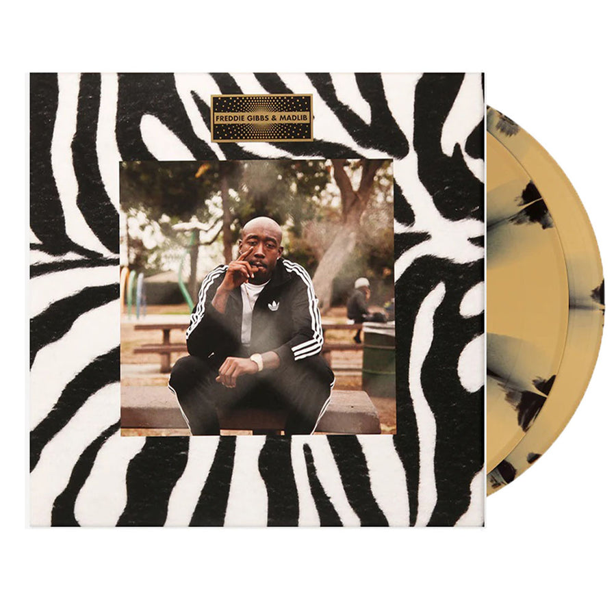 Freddie Gibbs Madlib - Pinata Exclusive Black & Gold Pinwheel Color Vinyl 2x LP