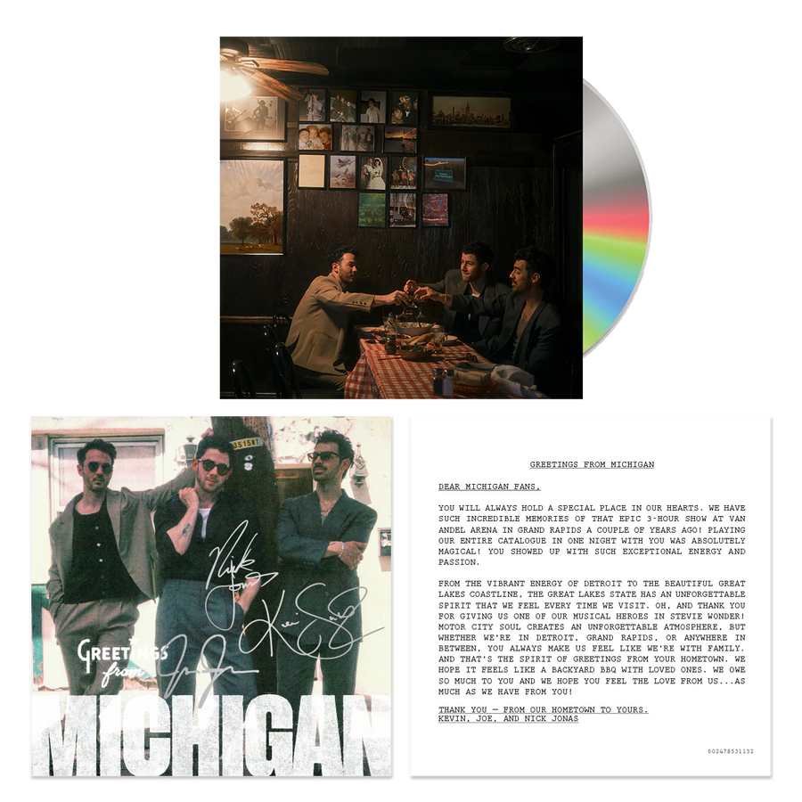 Jonas Brothers Greetings From Your Hometown Signed CD - Michigan