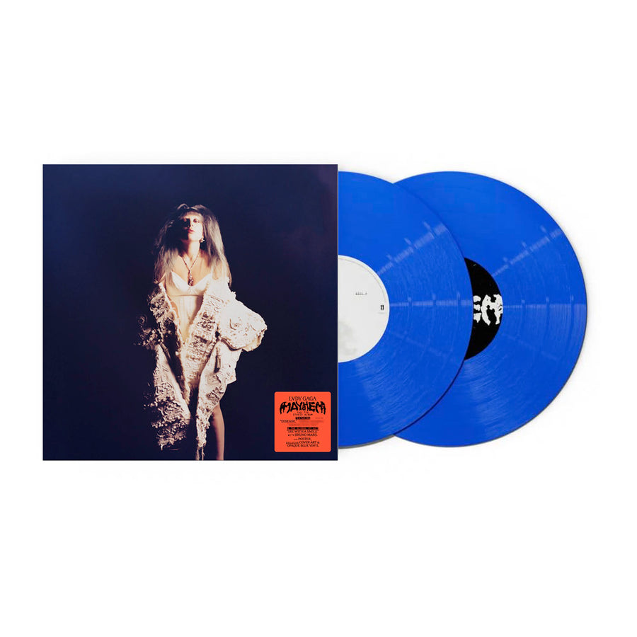 Lady Gaga MAYHEM Exclusive Opaque Blue Vinyl 2LP Alt Cover + Poster with Bonus songs