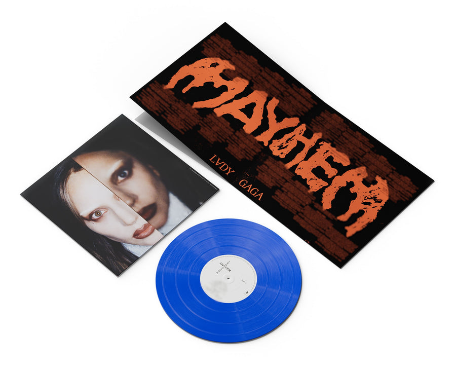 Lady Gaga MAYHEM Exclusive Opaque Blue Vinyl 2LP Alt Cover + Poster with Bonus songs