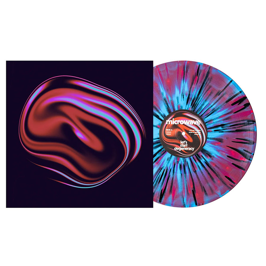 Microwave - Let's Start Degeneracy Exclusive Limited Cyan Oxblood Splatter Color Vinyl LP