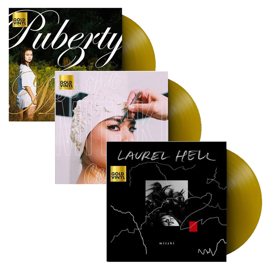 Mitski - Laurel Hell, Puberty 2 & Be The Cowboy Exclusive Limited Edition Gold Color 3xLP Vinyl Bundle Pack