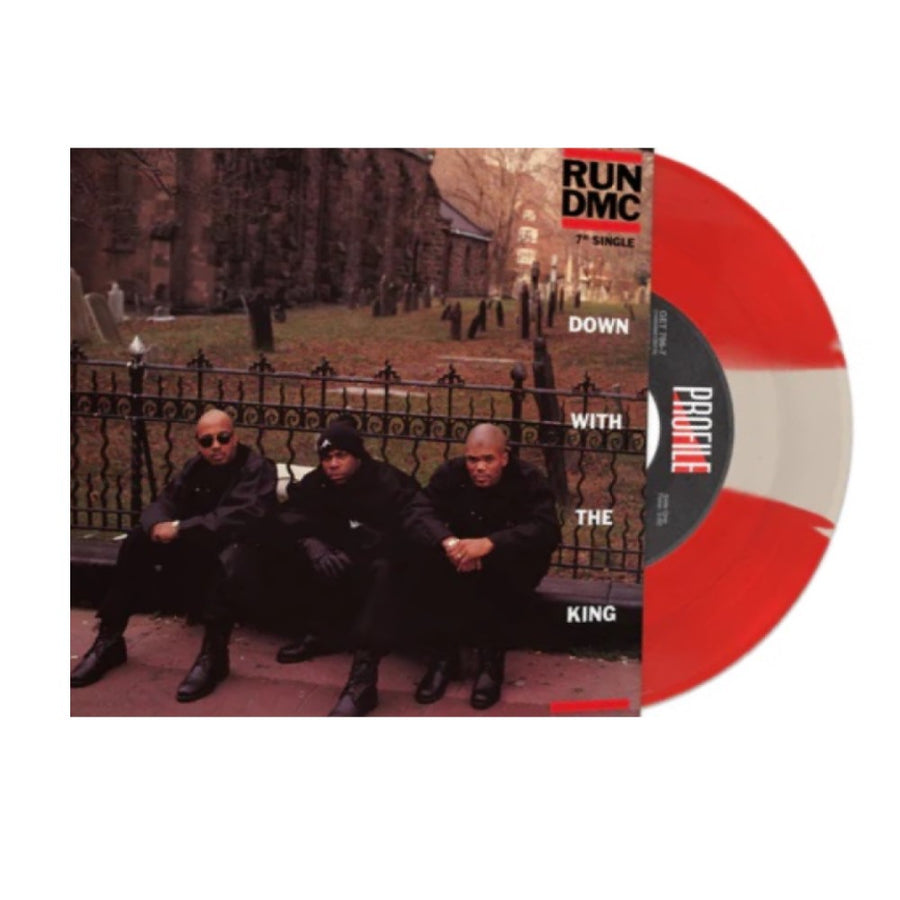 Run-Dmc - Down With The King B/W Come On Everybody Exclusive Limited Edition Red and White Colored Vinyl LP