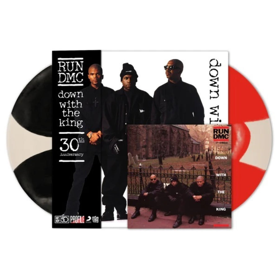 Run-Dmc - Down With The King B/W Come On Everybody 30TH Anniversary Exclusive Limited Edition Red, White & Black Colored Vinyl 2xLP