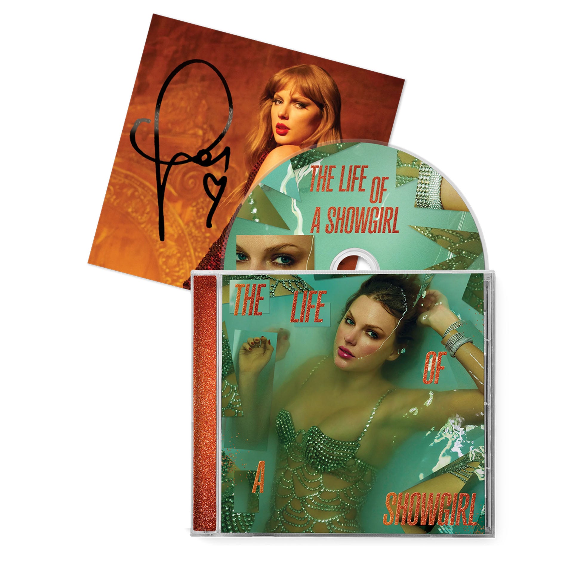 Taylor Swift The Life of a Showgirl CD Hand Signed Photo 3
