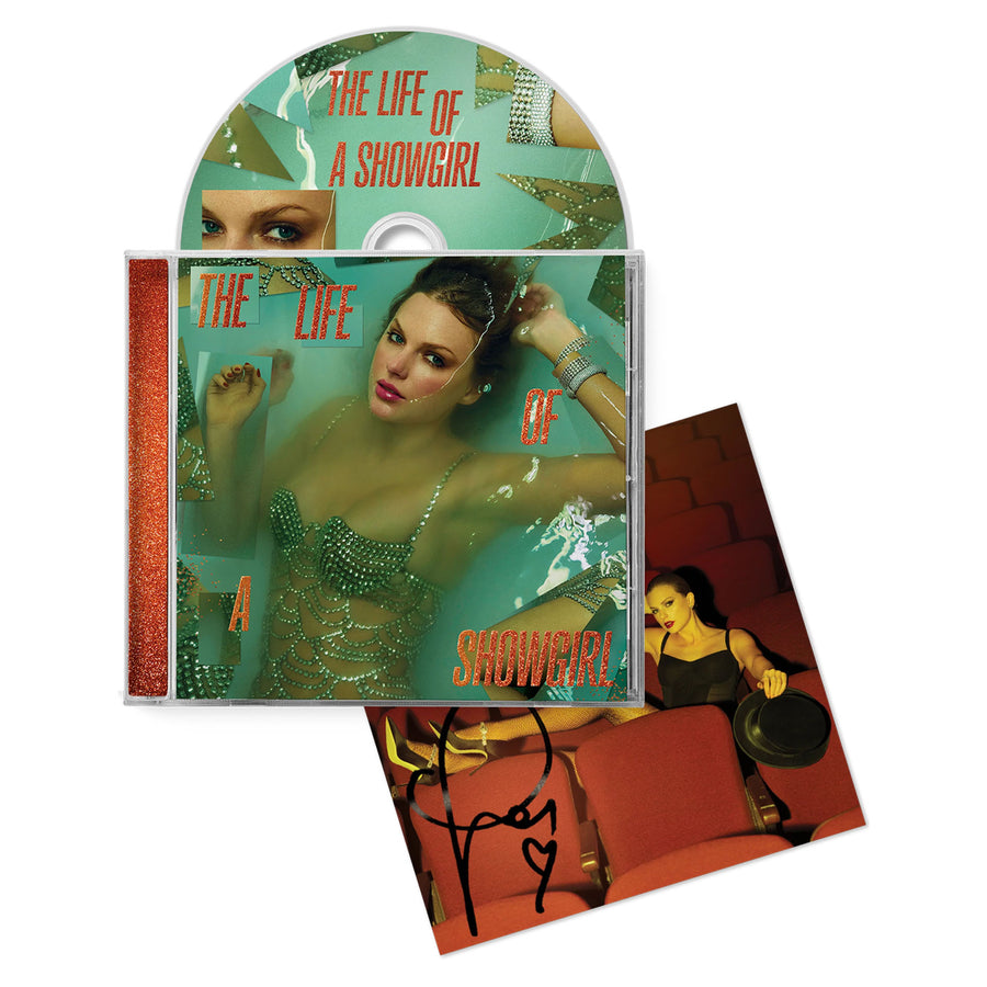 Taylor Swift The Life of a Showgirl CD W/ Hand Signed Photo 4 (4.7