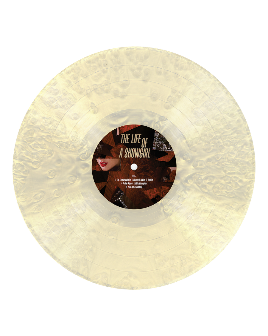 Taylor Swift The Life of a Showgirl: The Tiny Bubbles in Champagne Edition Under Bright Lights Pearlescent Vinyl LP Record