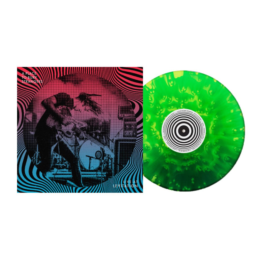 A Place To Bury Strangers - Live at Levitation Exclusive Ghostly Emerald/Highlighter Yellow Color Vinyl LP Limited Edition #500 Copies