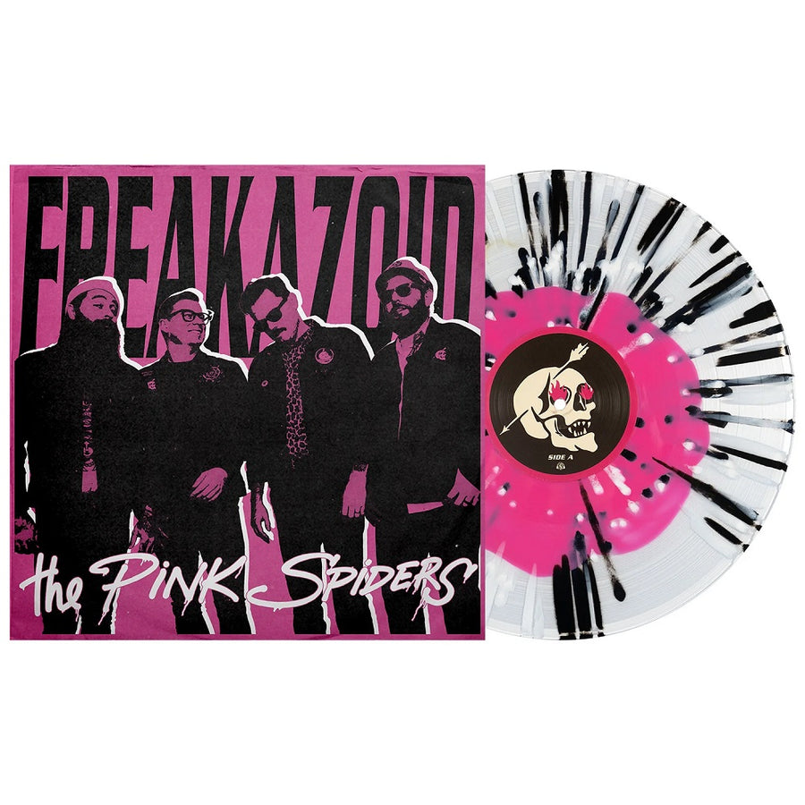 The Pink Spiders - Freakazoid Exclusive Limited Edition Hot Pink In Clear W/ Black & White Splatter Vinyl LP