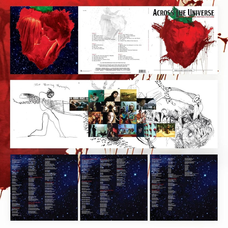 Across The Universe Music From The Motion Picture Soundtrack Exclusive Limited White/Blue/Red Color Vinyl 3x LP