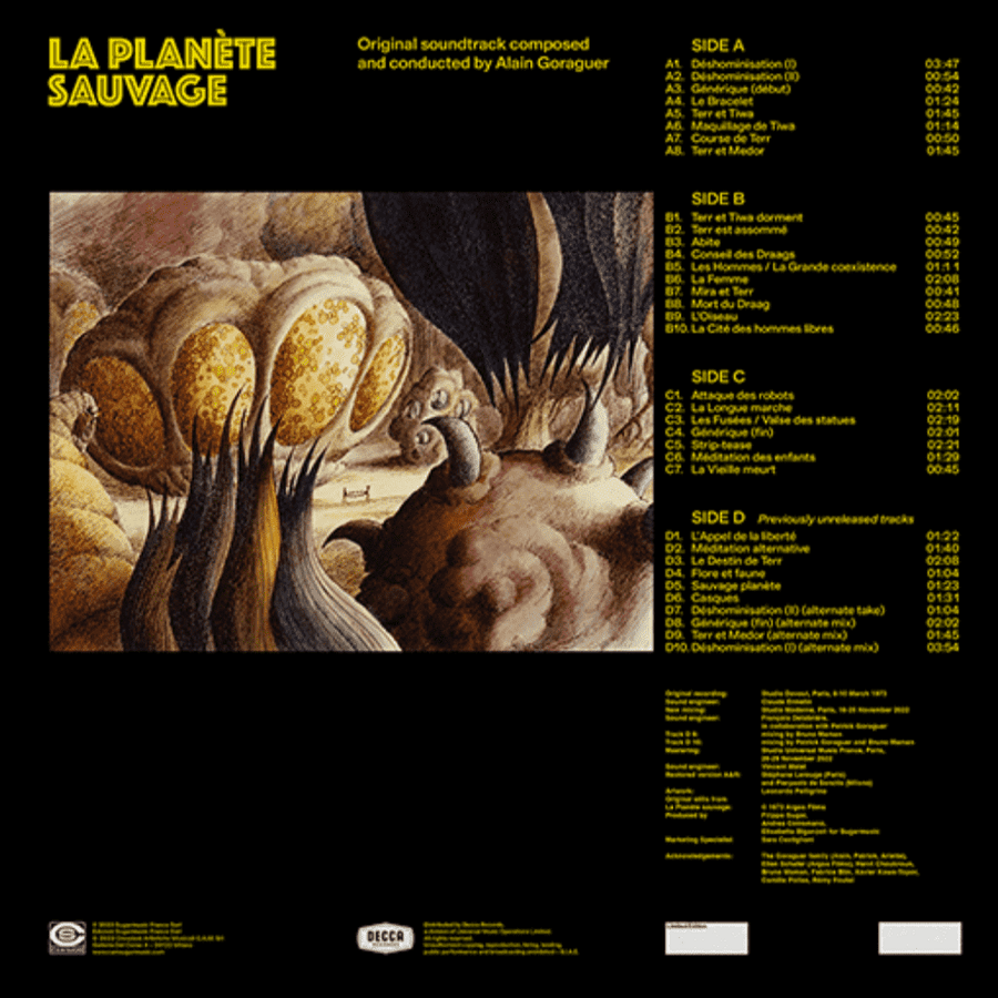 Alain Goraguer - La Planete Sauvage Exclusive Limited Blue Color Vinyl 2x LP