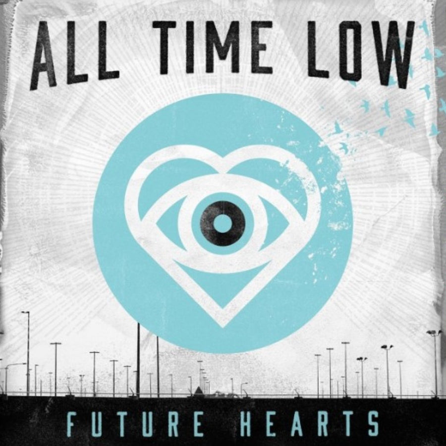 All Time Low - Future Hearts Exclusive Limited White/Light Blue/Black Striped Tri Color Vinyl LP