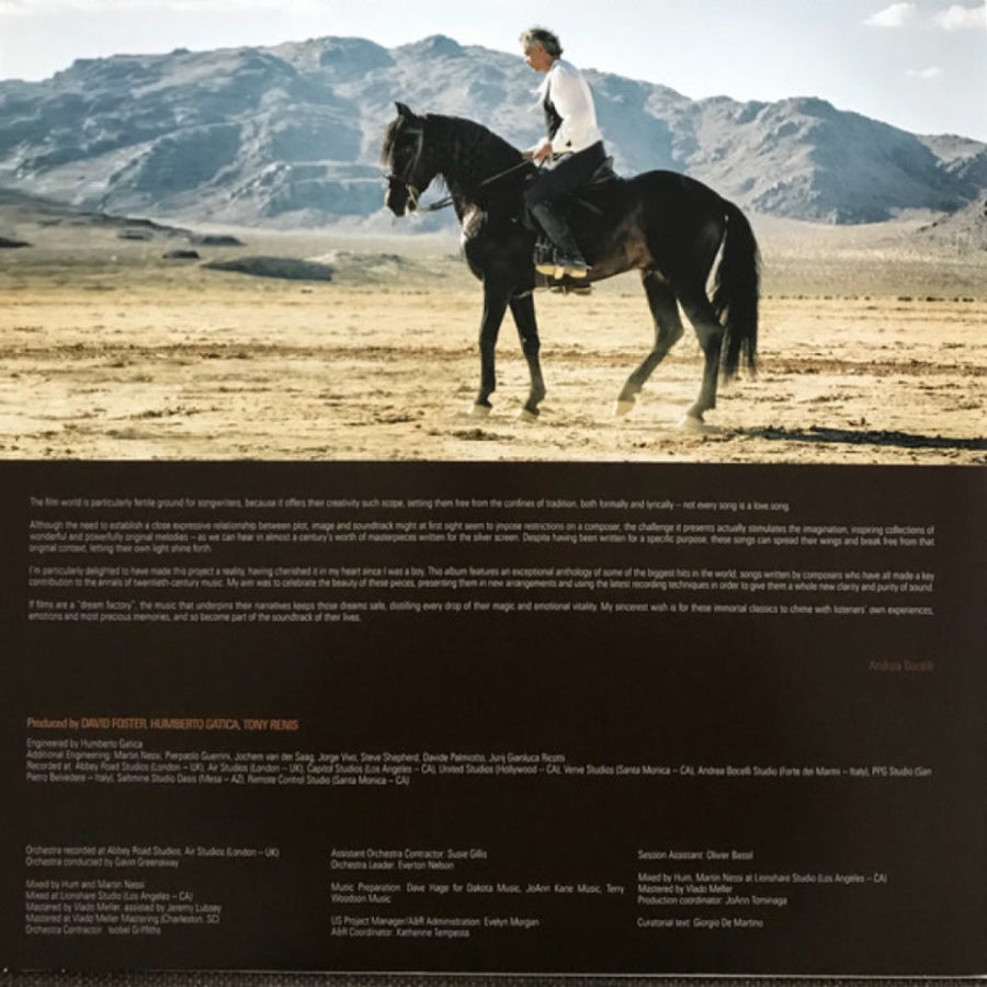 Andrea Bocelli - Cinema Exclusive Limited Black Color Vinyl 2x LP