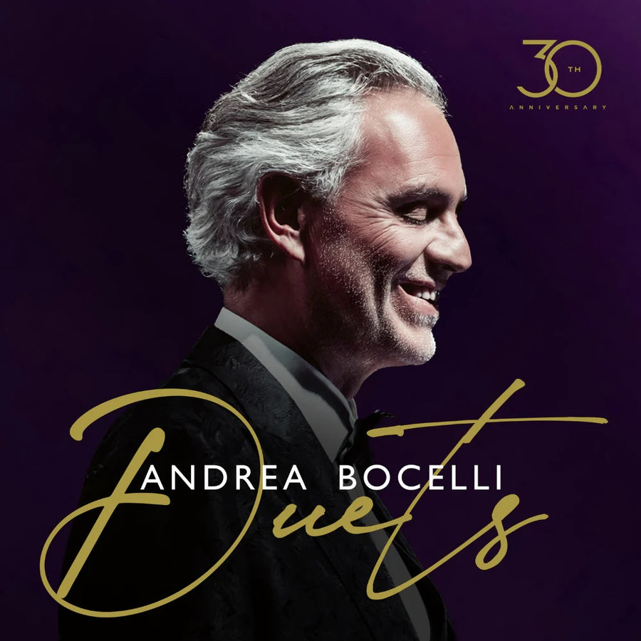 Andrea Bocelli Duets 30th Anniversary Exclusive Limited Crystal Clear Color Vinyl LP