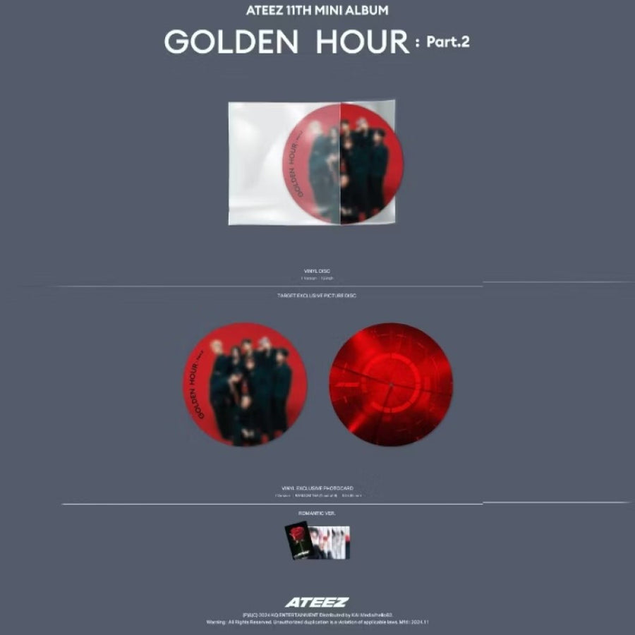 Ateez - Golden Hour: Part 2 Exclusive Limited Picture Disc Vinyl LP Record + Photocard