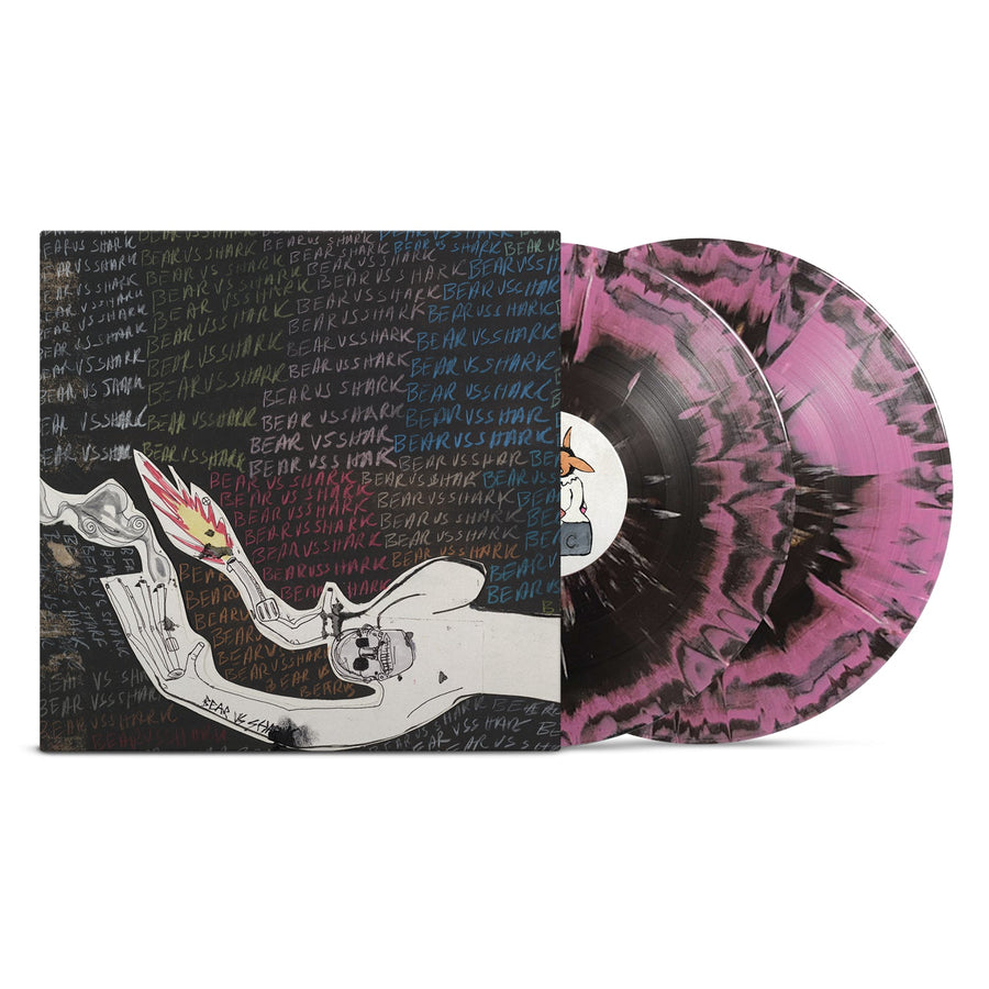 Bearvsshark - Right Now/Terrorhawk Exclusive Black/Pink Mix Color Vinyl 2x LP Limited Edition #500 Copies