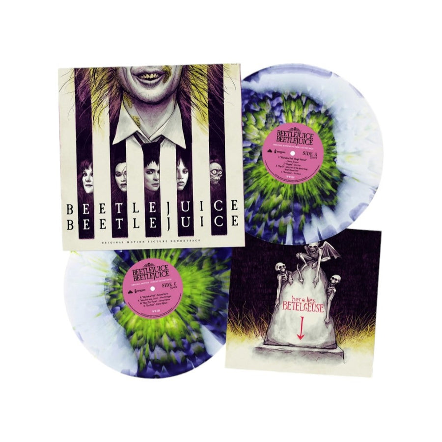 Beetlejuice Beetlejuice Original Motion Picture Soundtrack Exclusive Limited White/Purple Swirl/Lime Green Splatter Color Vinyl 2x LP