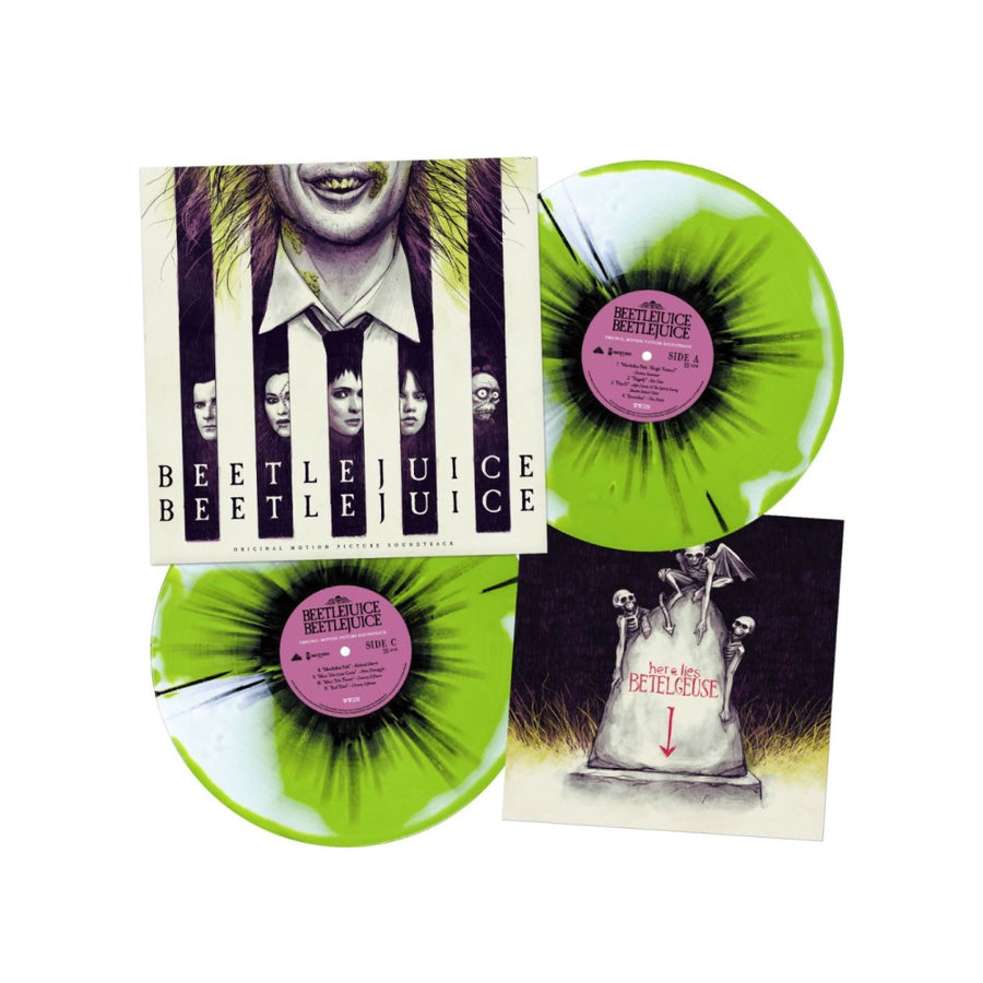 Beetlejuice Beetlejuice Original Motion Picture Soundtrack Exclusive Limited White/Lime Green Swirl with Black Splatter Color Vinyl LP